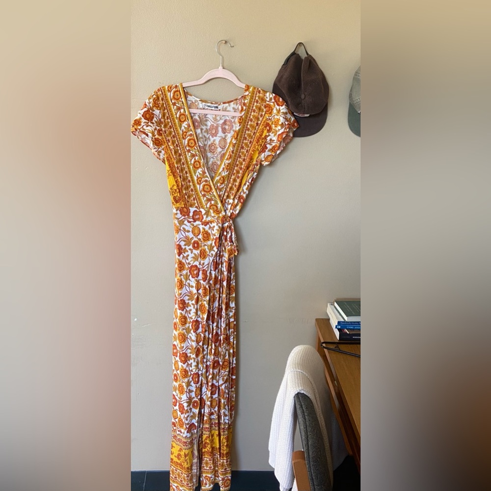 long wrap around dress!